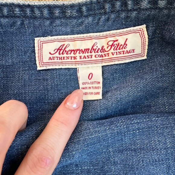 Vintage Y2K Abercrombie & Fitch Denim MIni Skirt - Picture 2 of 3